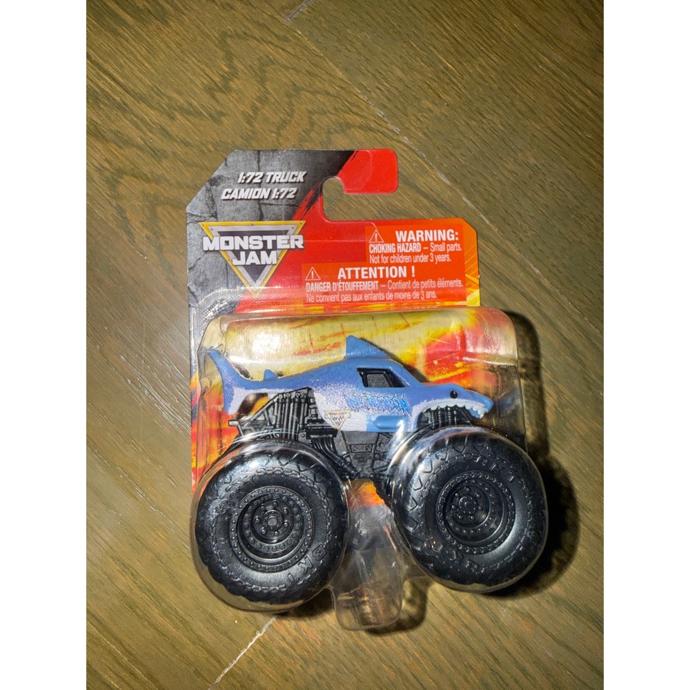 Monster Jam Megalodon 1:72 Scale Die-Cast Monster Truck Spin Master Blue Shark
